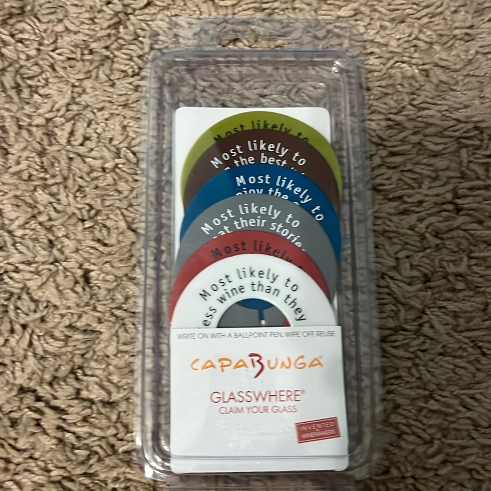 Wine glass tags